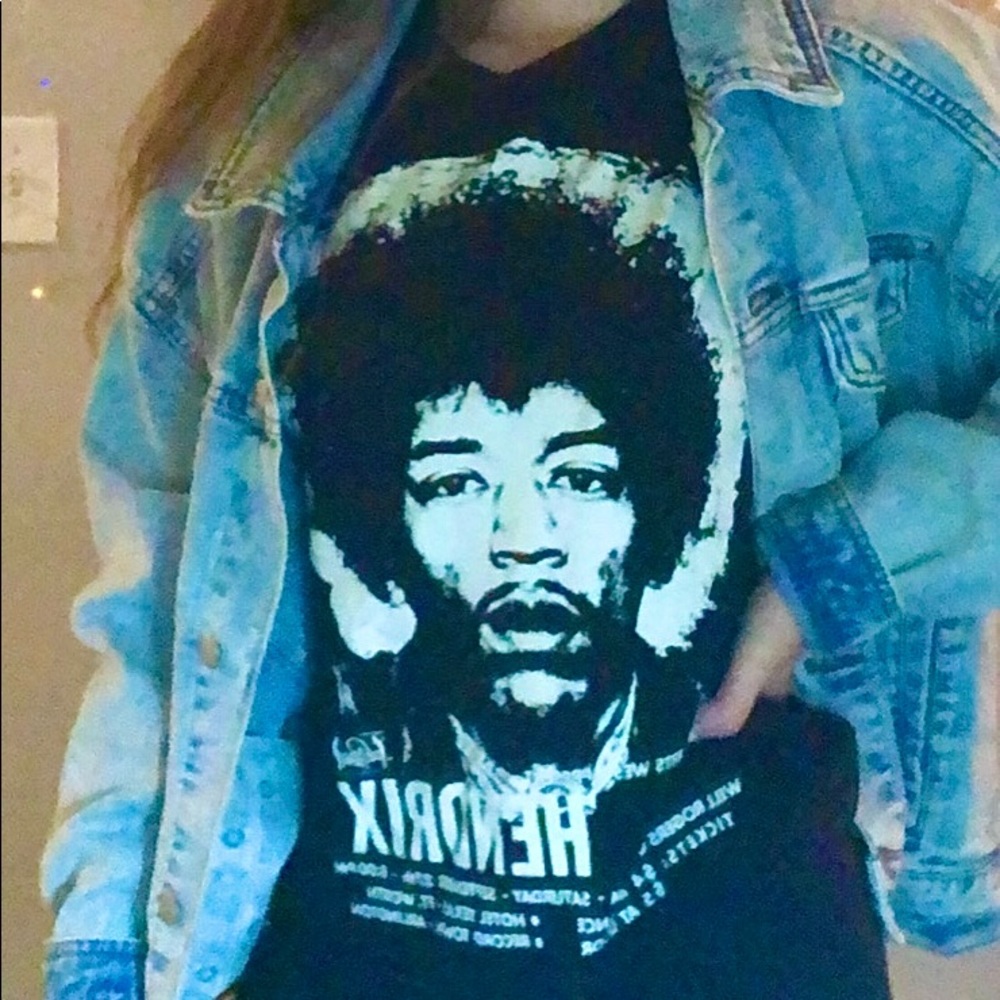 Black Vintage Jimi Hendrix Tee Shirt